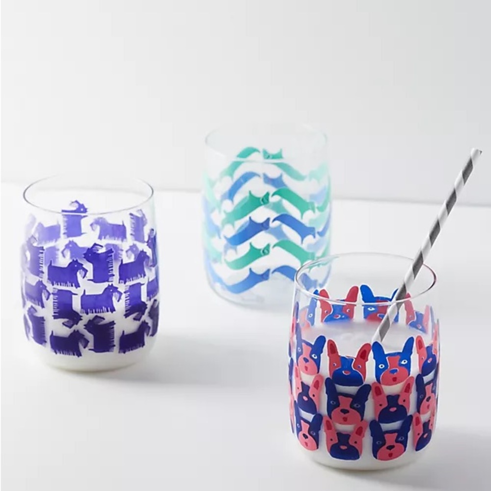 Anthropologie Lucette Tumbler Glass